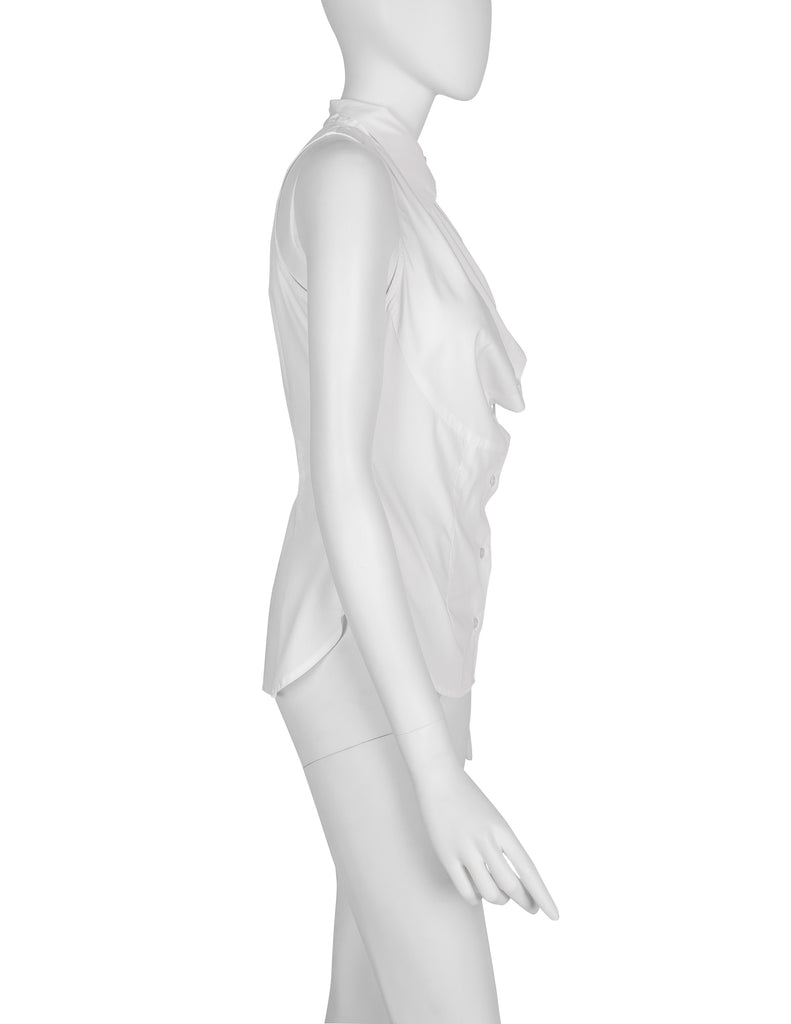 Vivienne Westwood Vintage Early 1990s White Draping Front Top