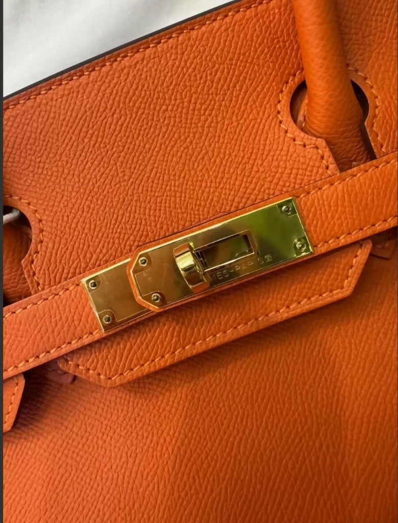 Hermes Birkin 30 orange epsom leather gold hardware