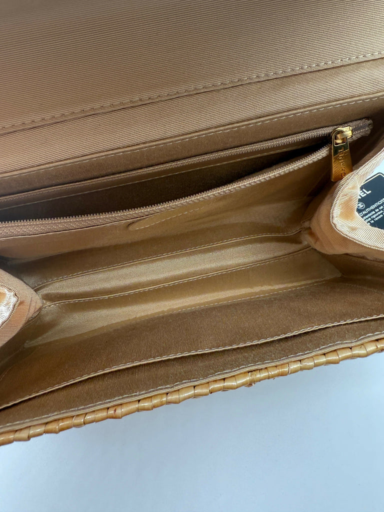 Chanel Vintage Wicker Rattan Flap Bag