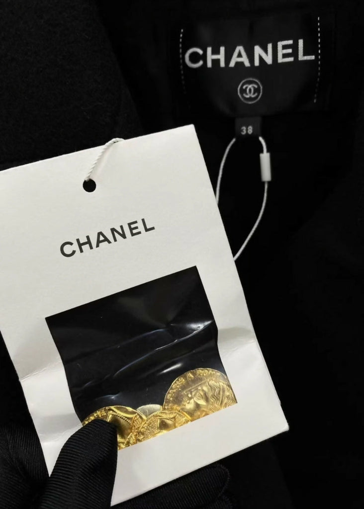 Chanel 16A black & gold coat