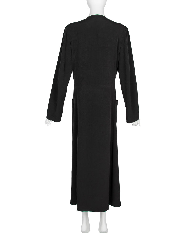 Yohji Yamamoto Pour Homme Vintage AW 2005 Black Rayon Cardigan Duster