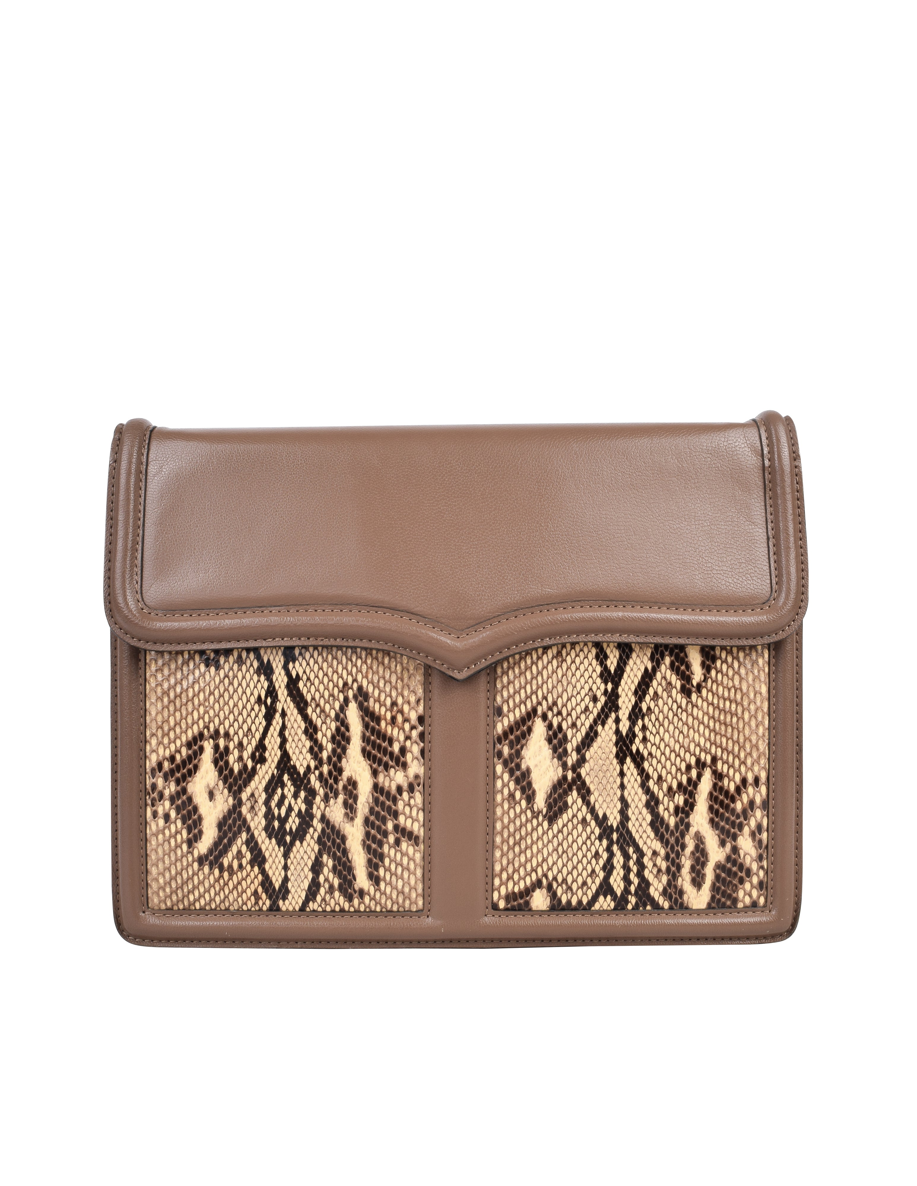 Yves Saint Laurent Vintage 1970s Leather and Snakeskin Convertible Shoulder Bag