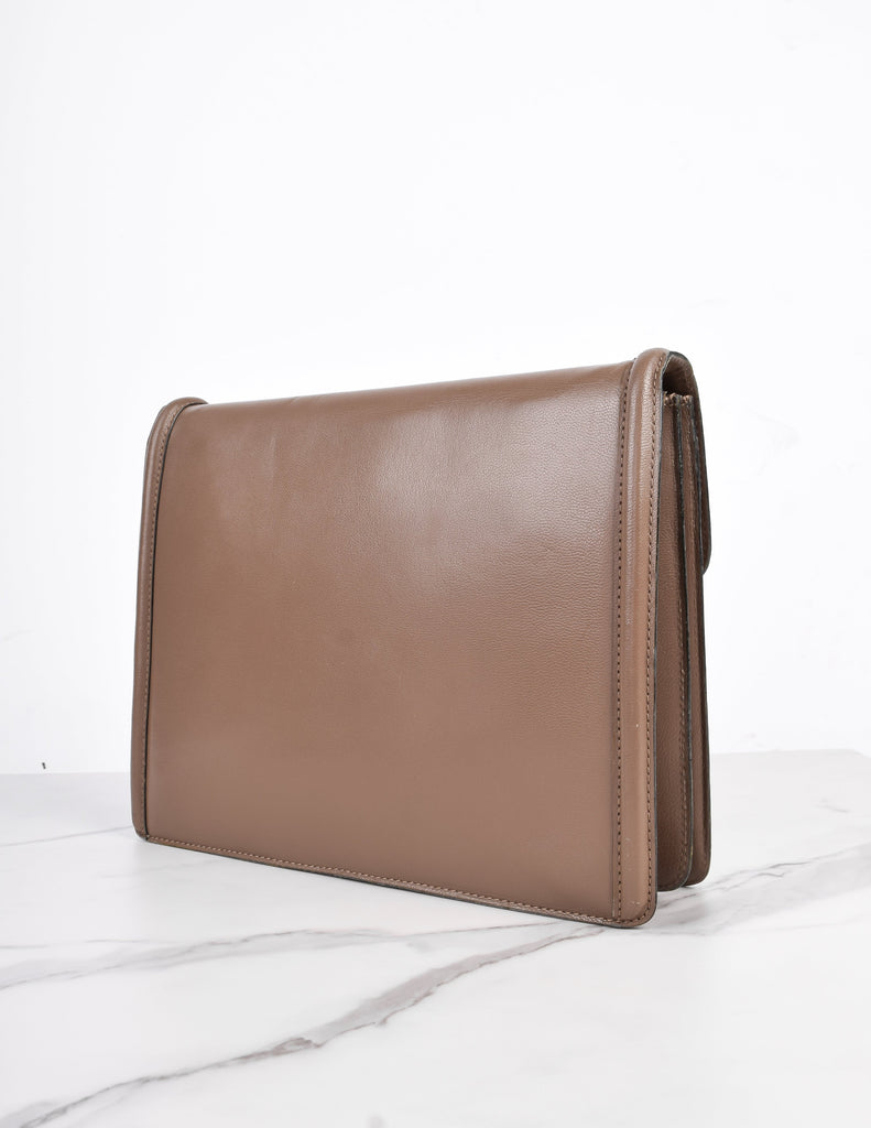 Yves Saint Laurent Vintage 1970s Leather and Snakeskin Convertible Shoulder Bag