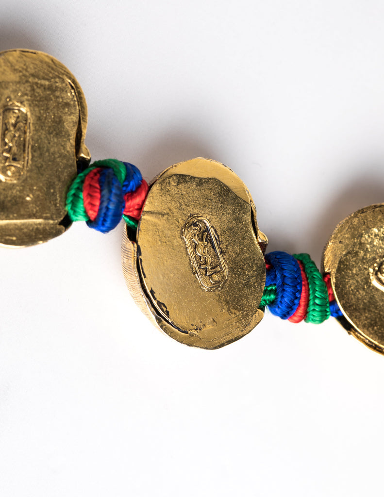 Yves Saint Laurent Vintage SS 1977 Golden Shell Passementerie Necklace