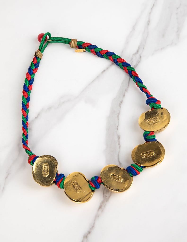 Yves Saint Laurent Vintage SS 1977 Golden Shell Passementerie Necklace