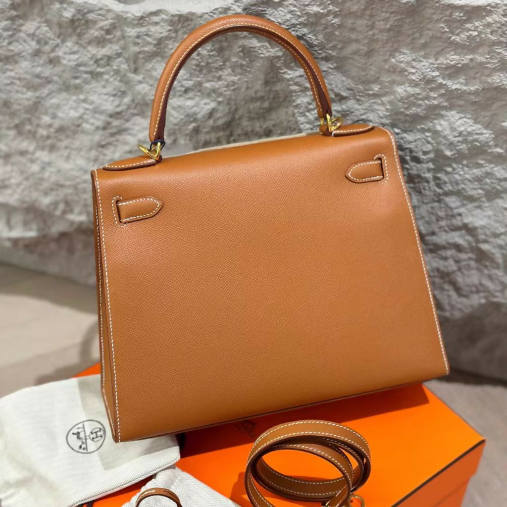 Hermès Kelly 28 Gold Epsom Leather Gold Hardware
