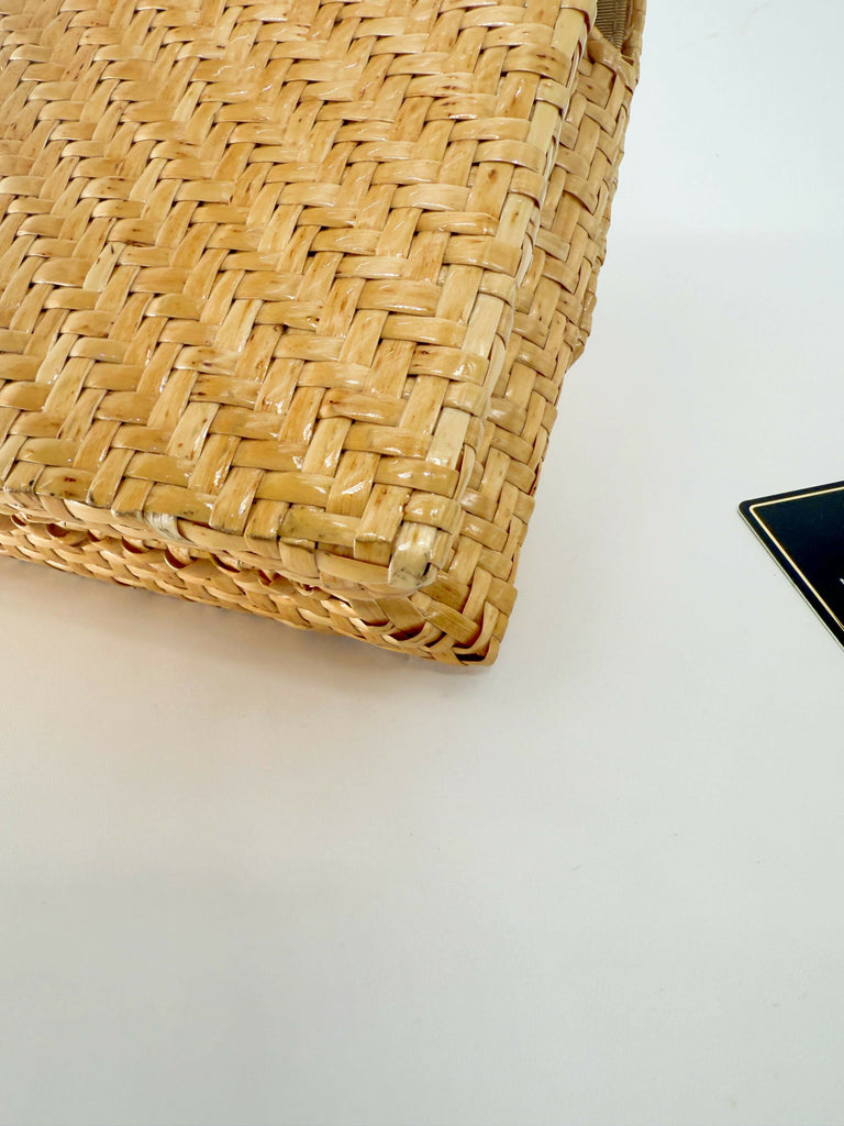 Chanel Vintage Wicker Rattan Flap Bag