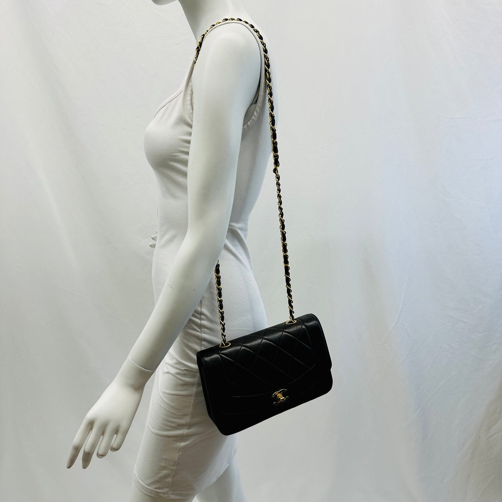 Chanel 1994 -1996 Diana Bag with 24K Gold Plated Hardware