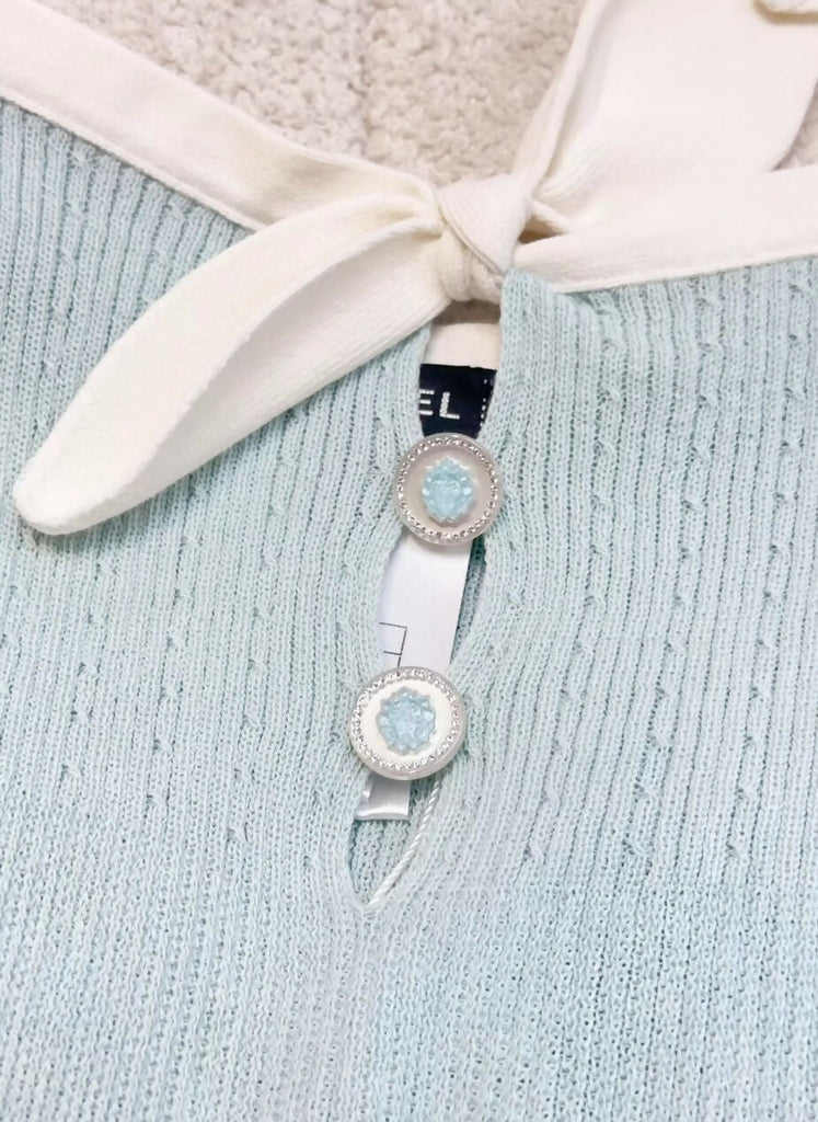 Chanel 22P Blue/White Top