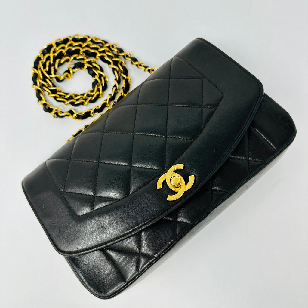 Chanel 1994 -1996 Diana Bag with 24K Gold Plated Hardware