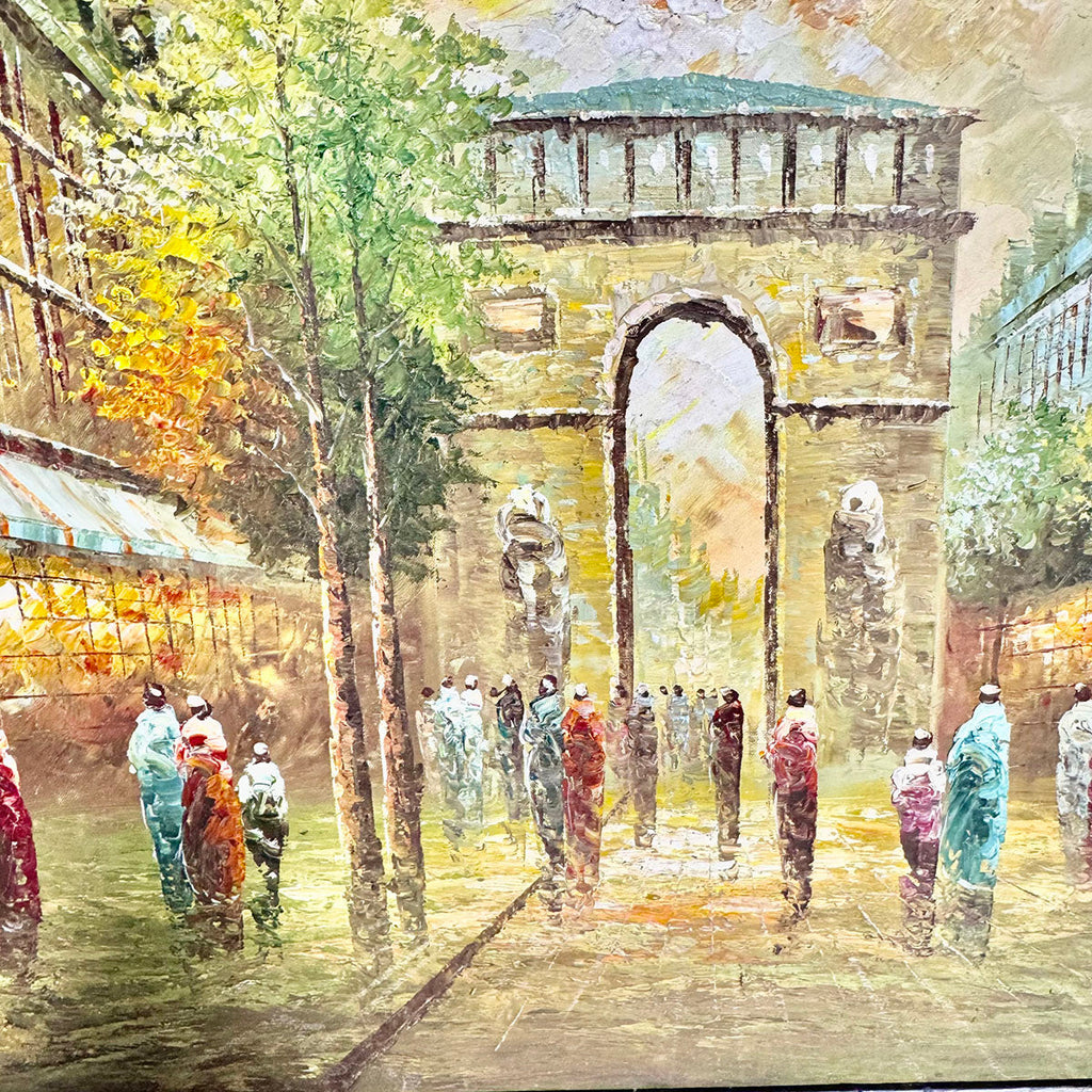 "Arc de Triomphe" Street Scene Painting Signed