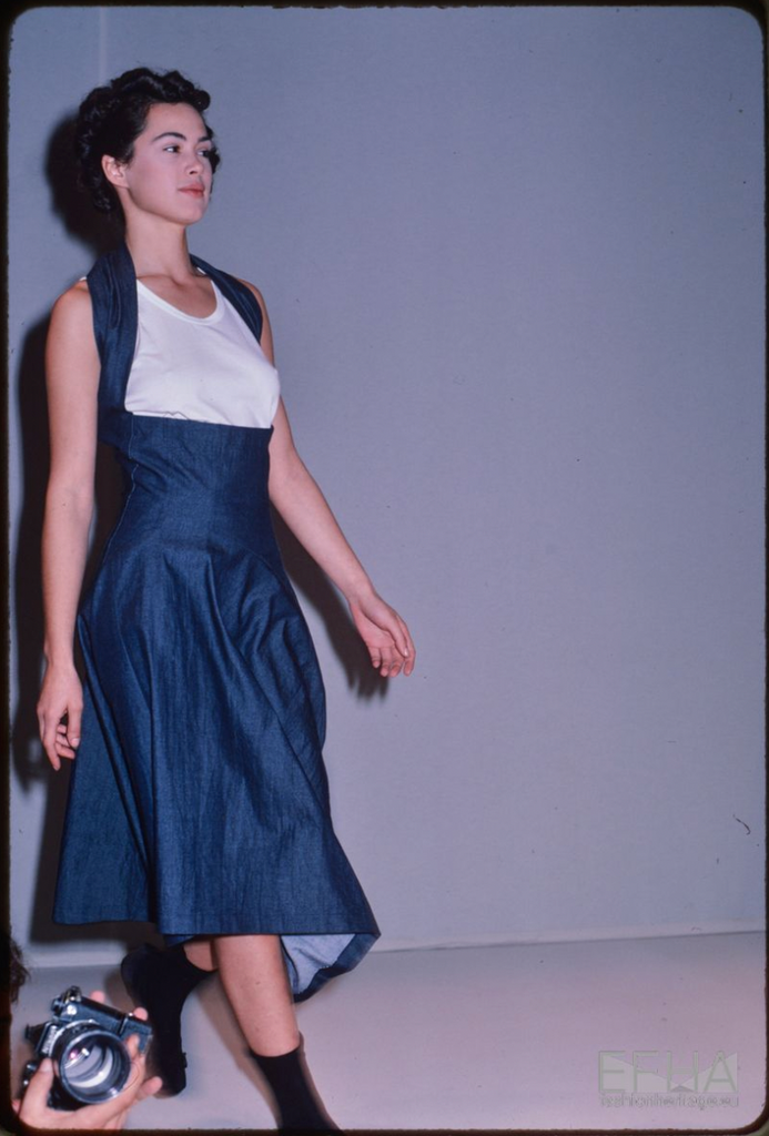 Comme des Garcons Vintage SS 1987 Black Asymmetrical Under Bust Halter Dress