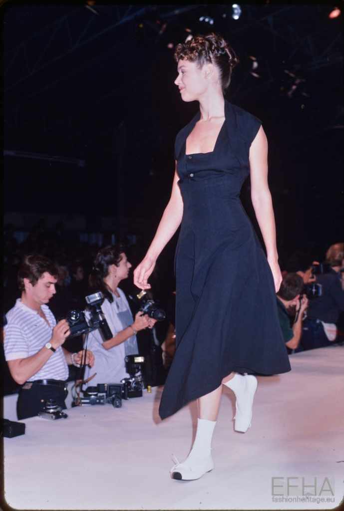 Comme des Garcons Vintage SS 1987 Black Asymmetrical Under Bust Halter Dress