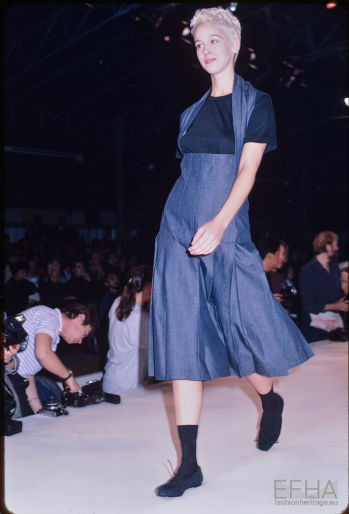 Comme des Garcons Vintage SS 1987 Black Asymmetrical Under Bust Halter Dress