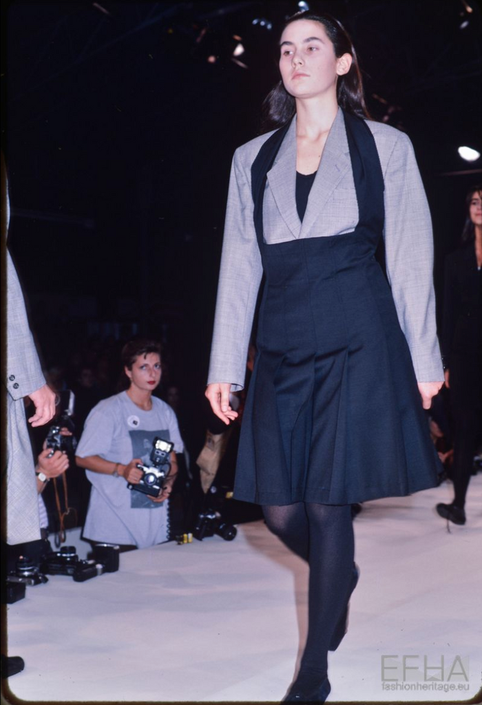 Comme des Garcons Vintage SS 1987 Black Asymmetrical Under Bust Halter Dress