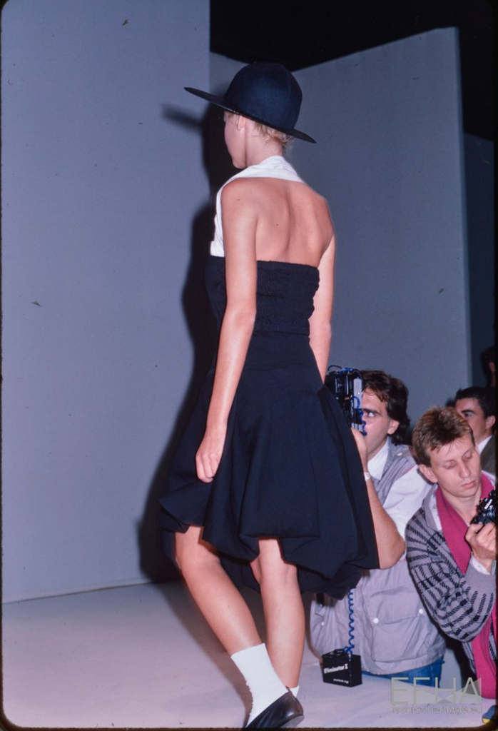 Comme des Garcons Vintage SS 1987 Black Asymmetrical Under Bust Halter Dress