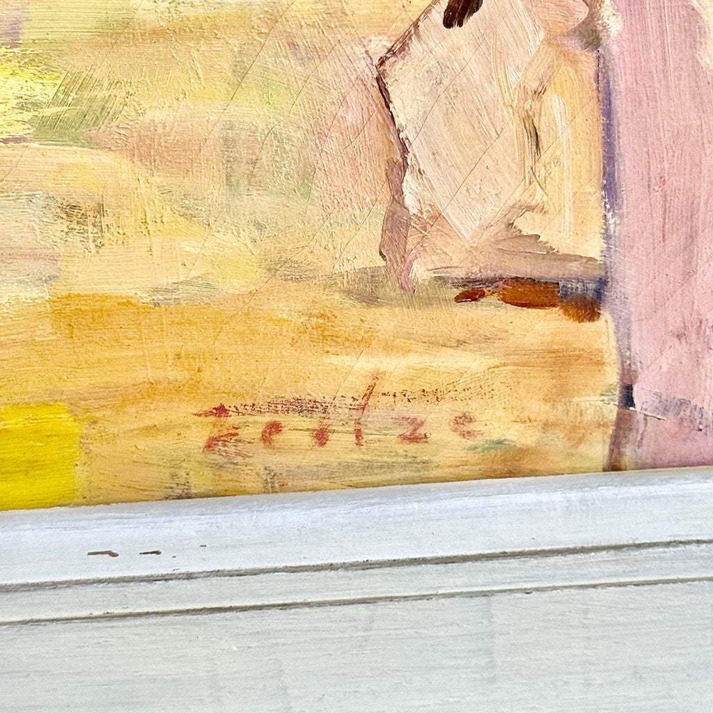 "Mediterranean Seaside" Painting Signed