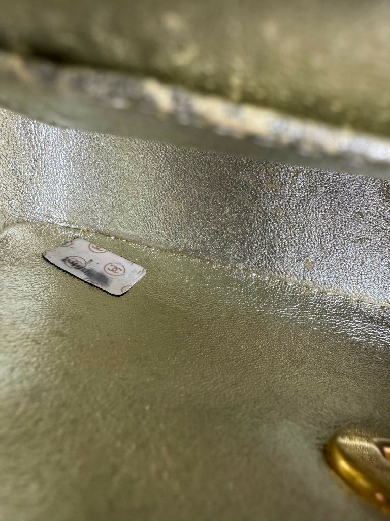 Chanel Vintage 92 Canvas Purple Pink Quilted Chain Crossbody Bag