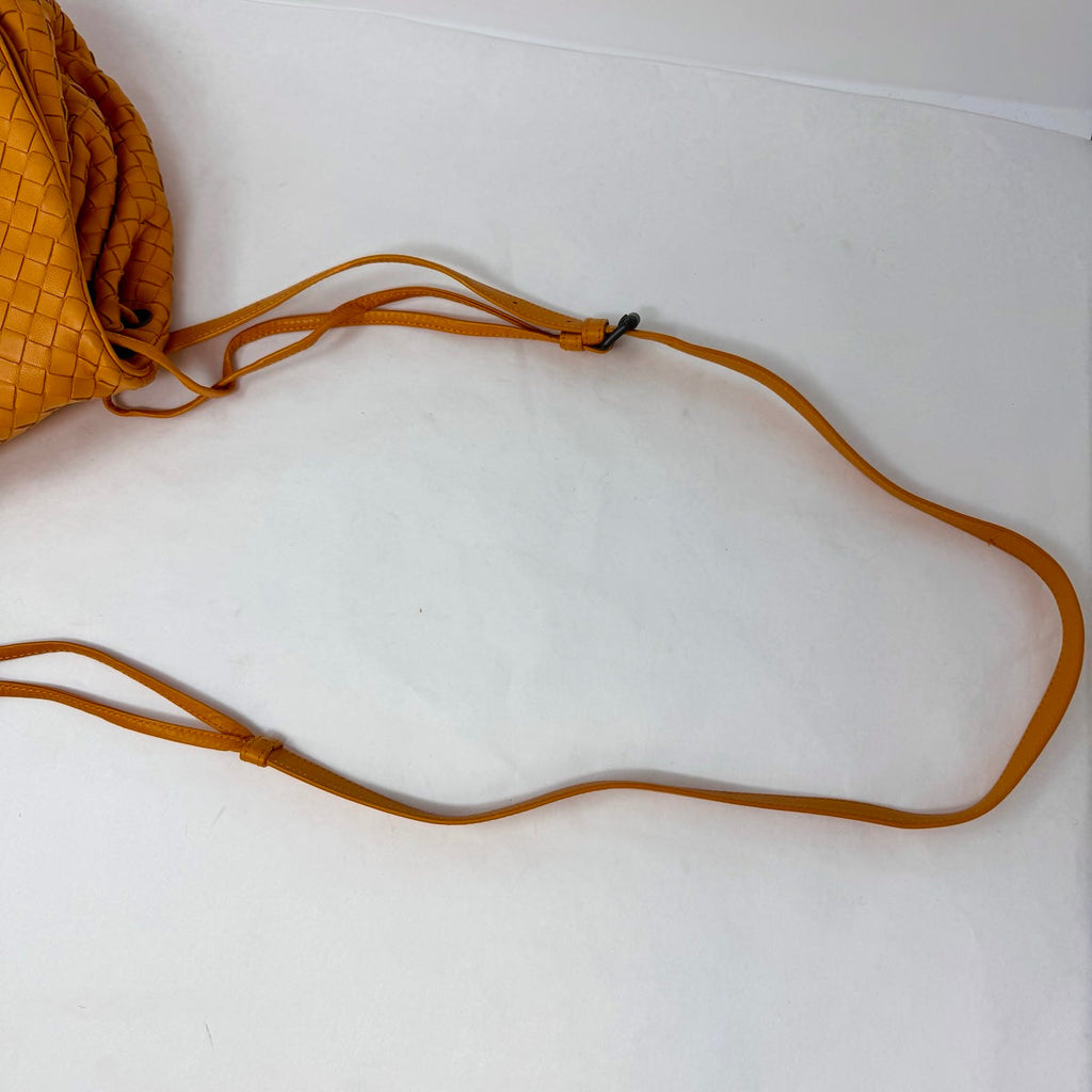 Bottega Veneta Drawstring Flap Intreciatto Crossbody Bag