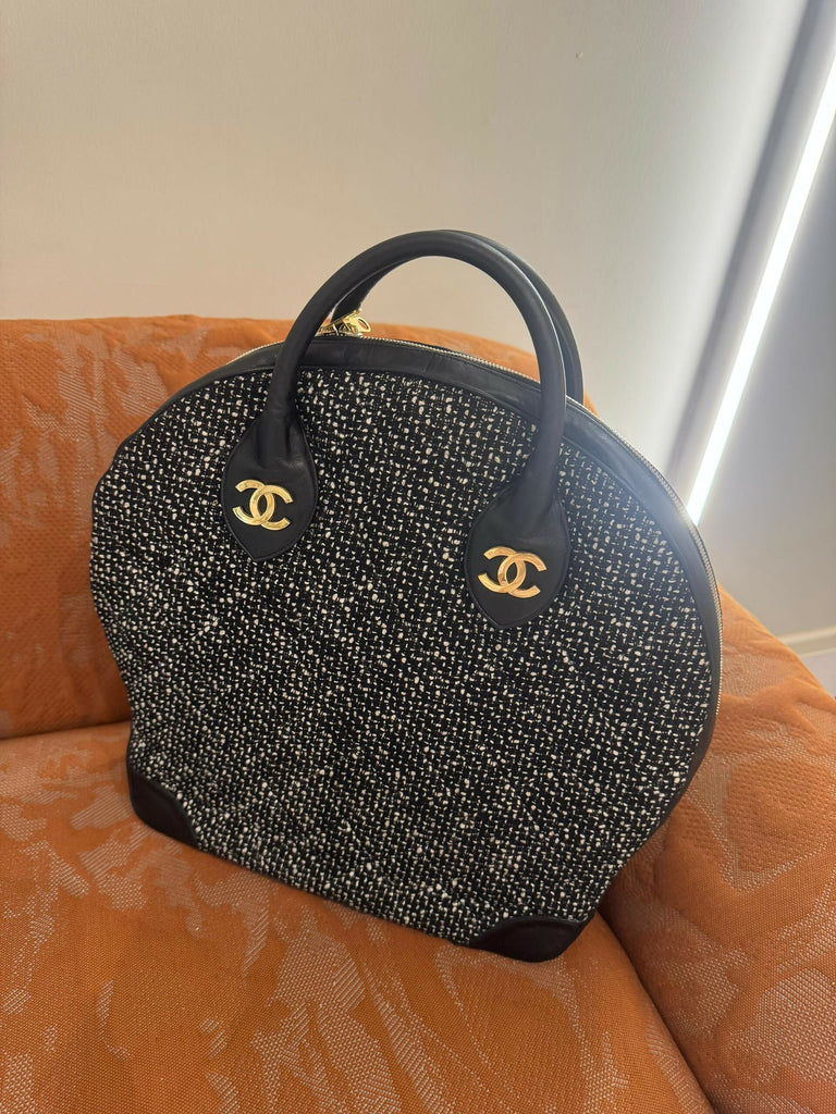 Chanel Vintage Tweed Top Handle Bag, Early 1990s