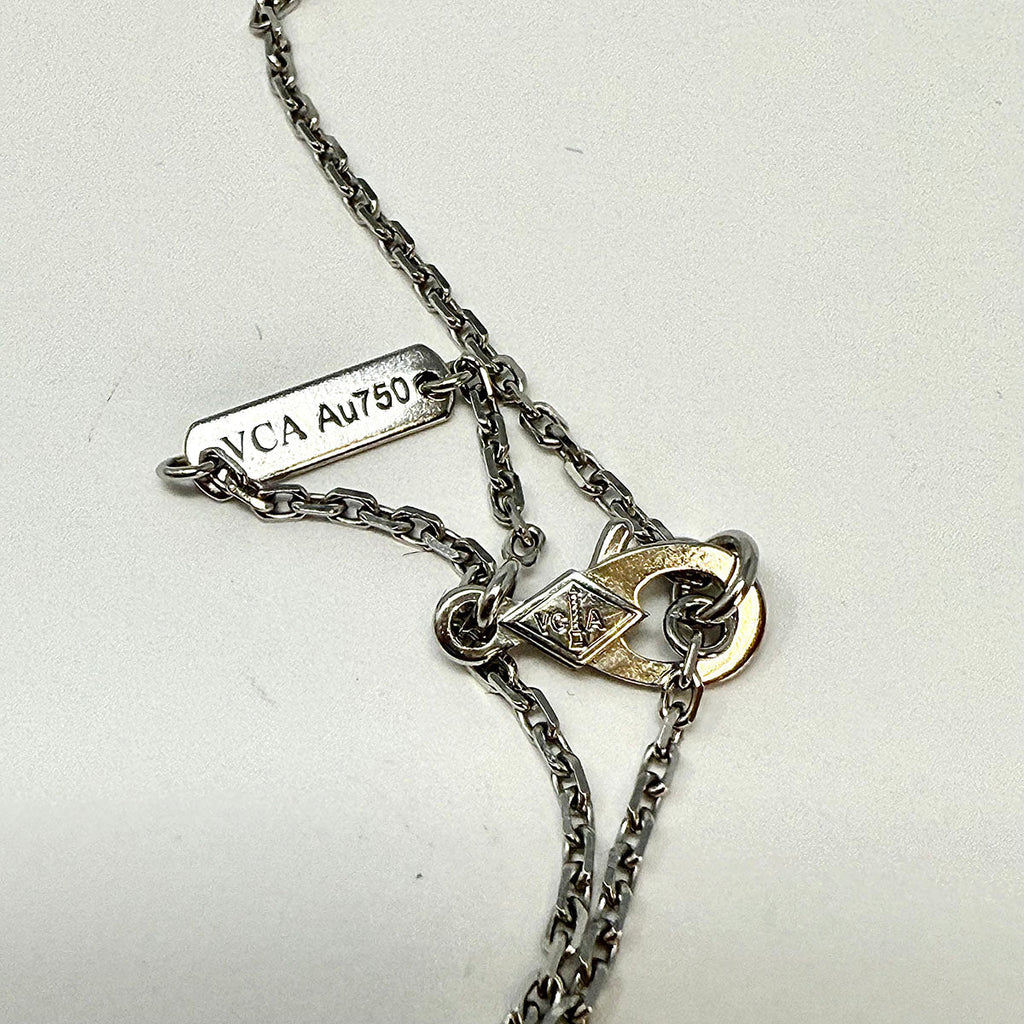 Van Cleef & Arpels Vintage Alhambra Diamond Pendant Necklace