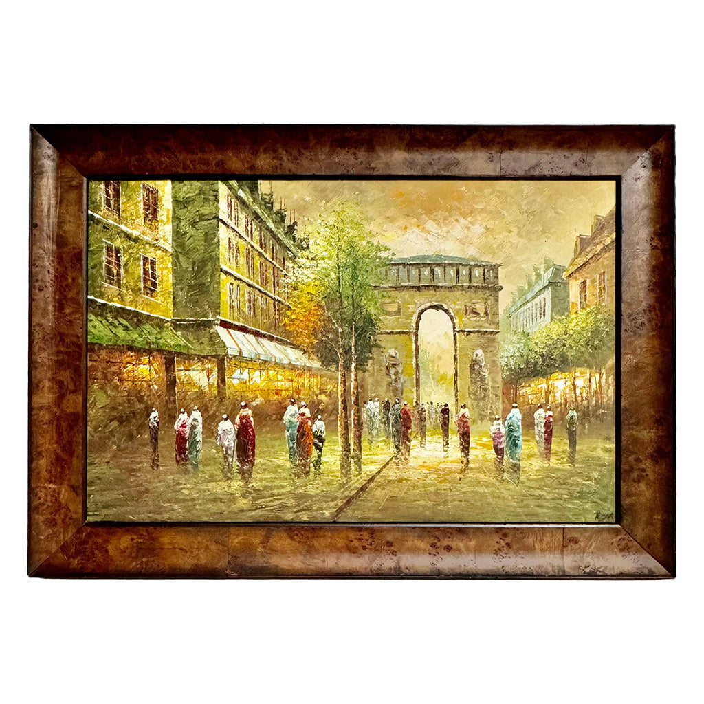 "Arc de Triomphe" Street Scene Painting Signed