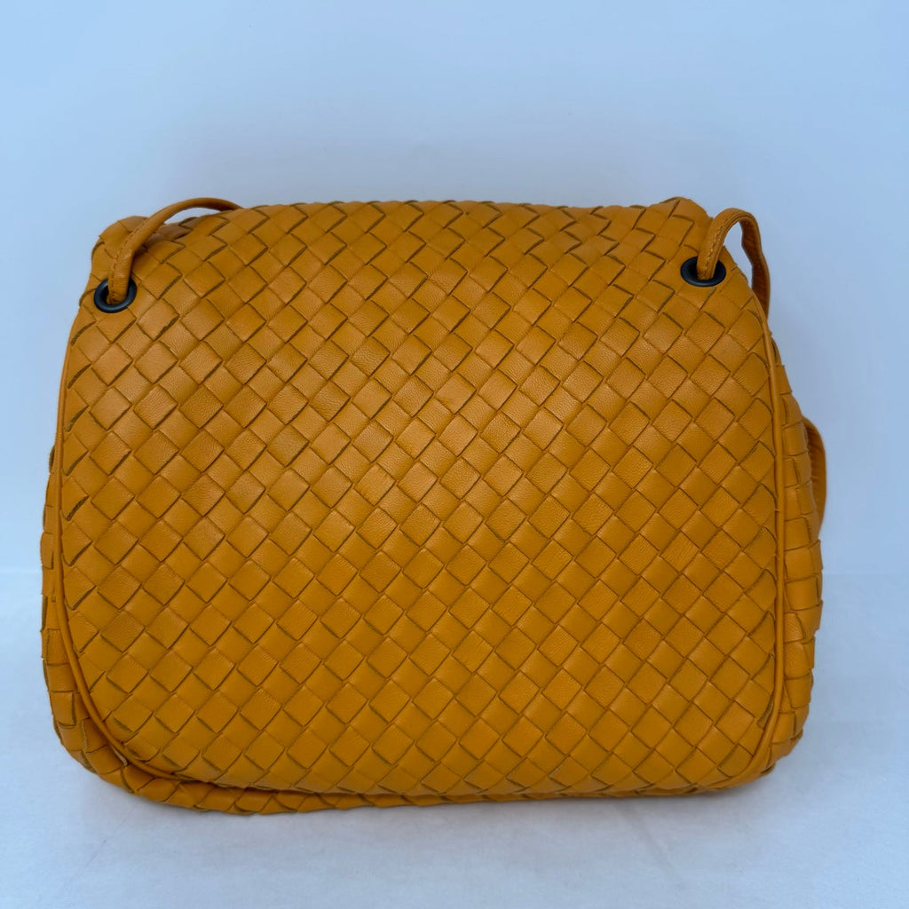 Bottega Veneta Drawstring Flap Intreciatto Crossbody Bag