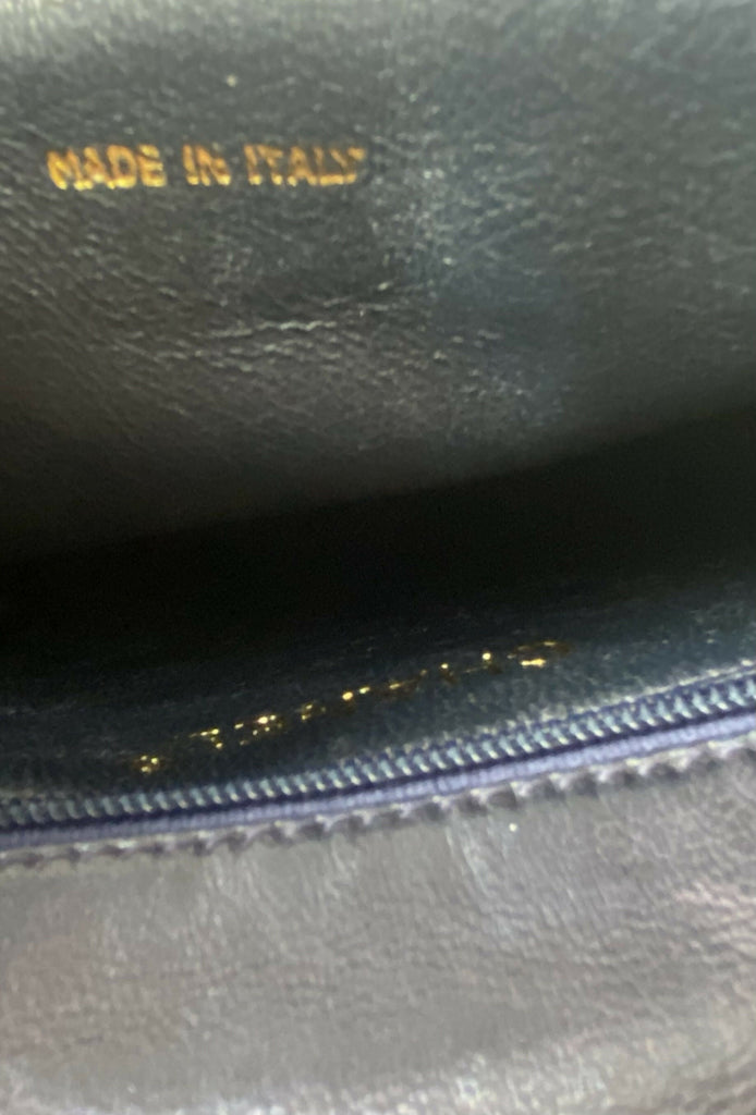 Chanel Mini Vintage Dark Navy CC Quilted Full Flap Bag 24K Gold Hardware