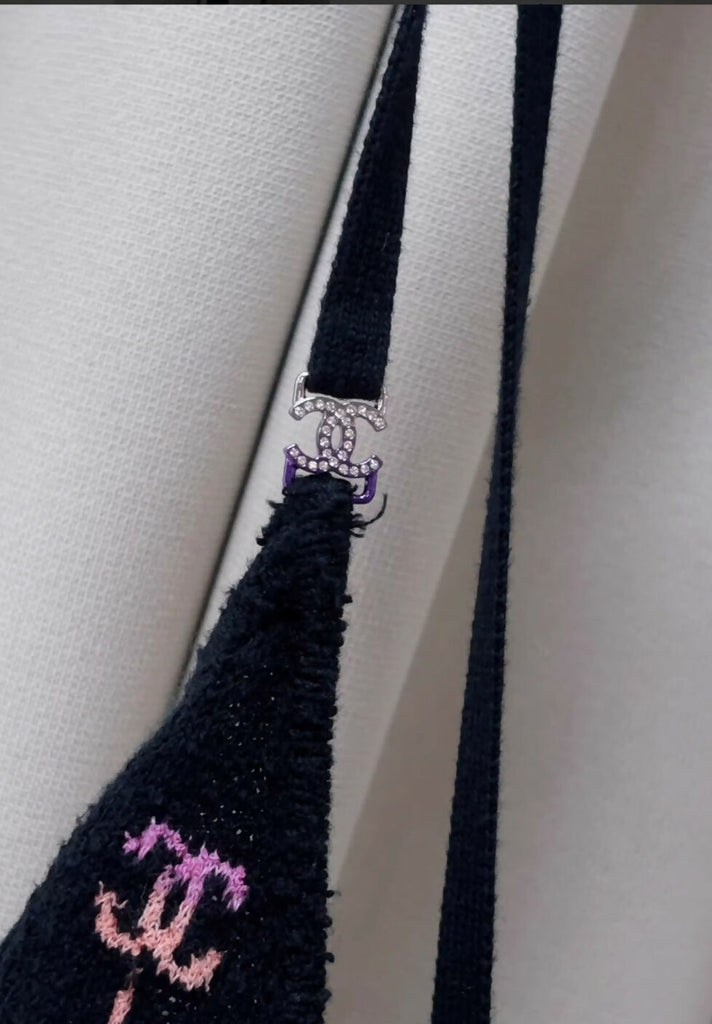 Chanel 22P black towel dress