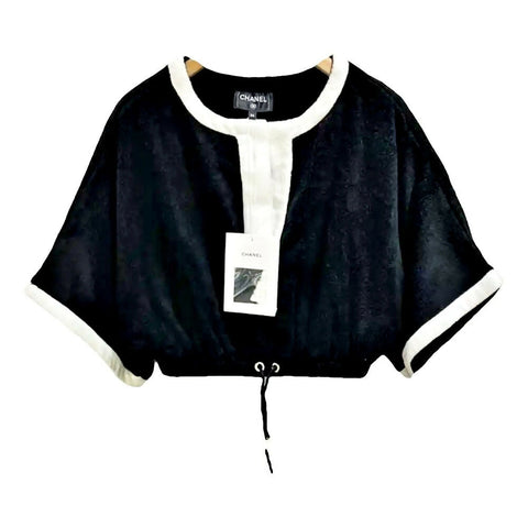 Chanel Black & White Terry Top – Coco Beach 2023 Collection