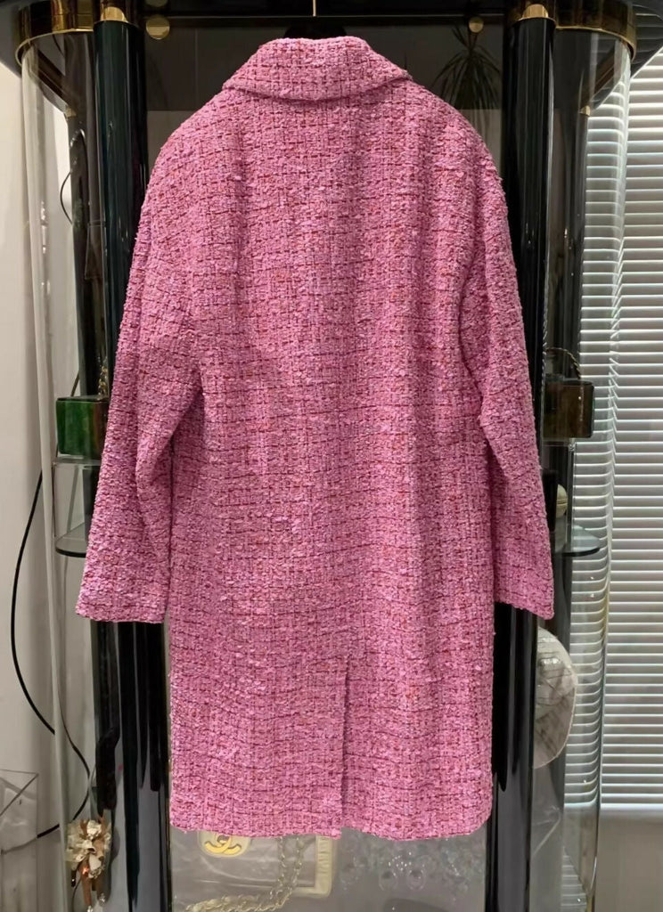 Chanel 22P Pink tweed coat