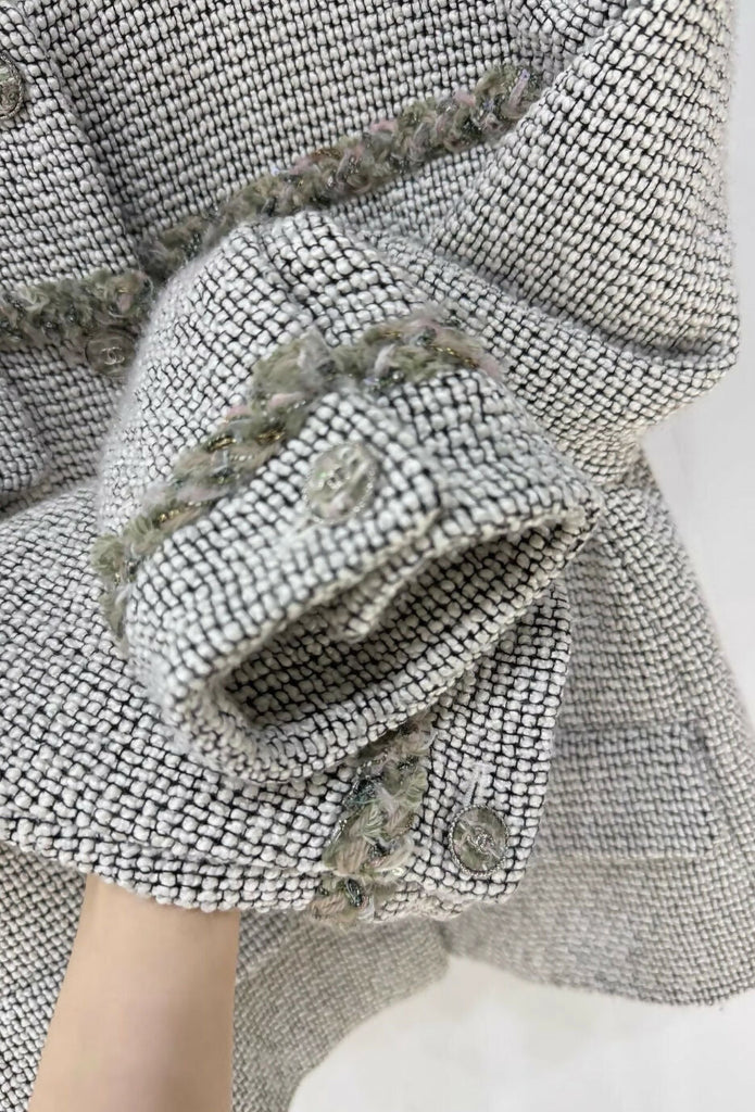 Chanel 24B gray tweed jacket