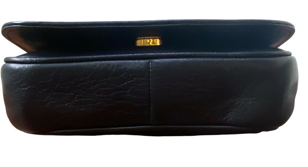 Chanel Mini Vintage Dark Navy CC Quilted Full Flap Bag 24K Gold Hardware