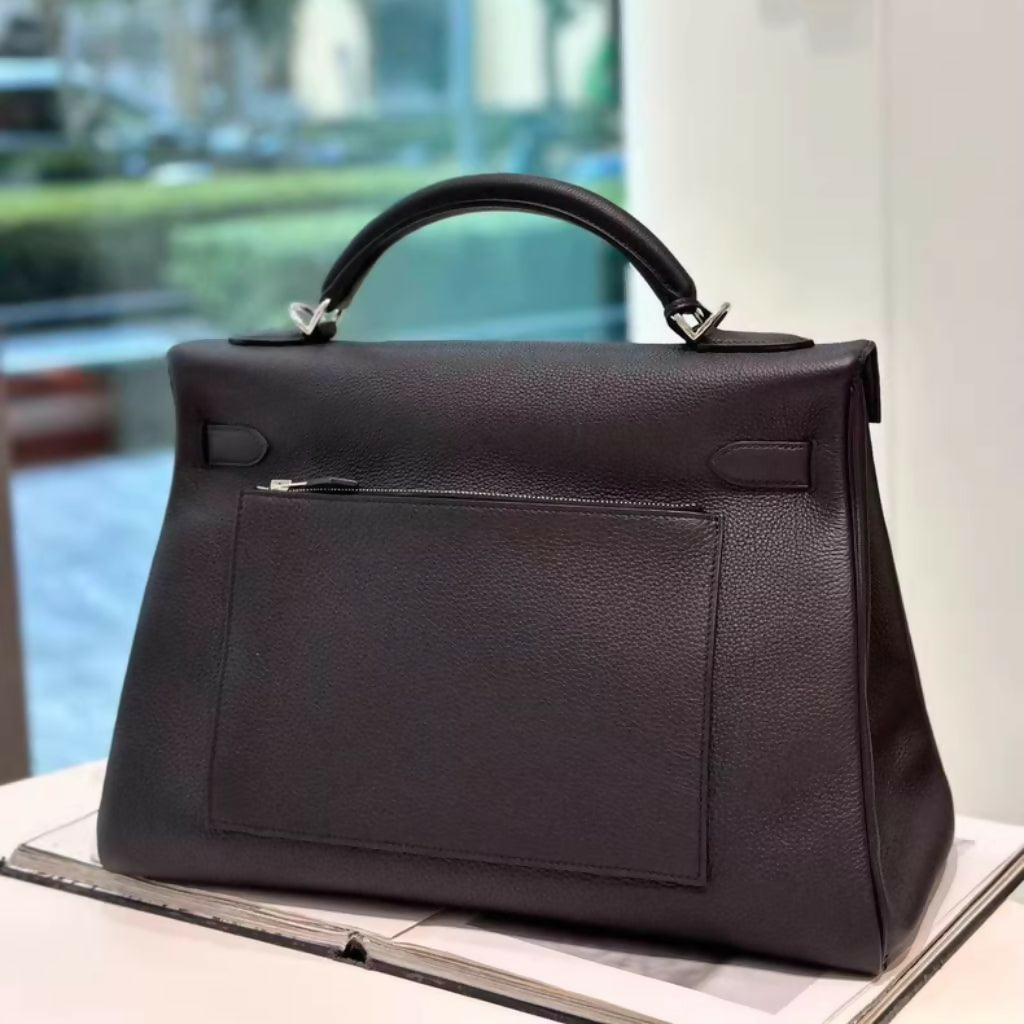 Hermès Kelly 42 Maxi Black Togo Leather with Palladium Hardware