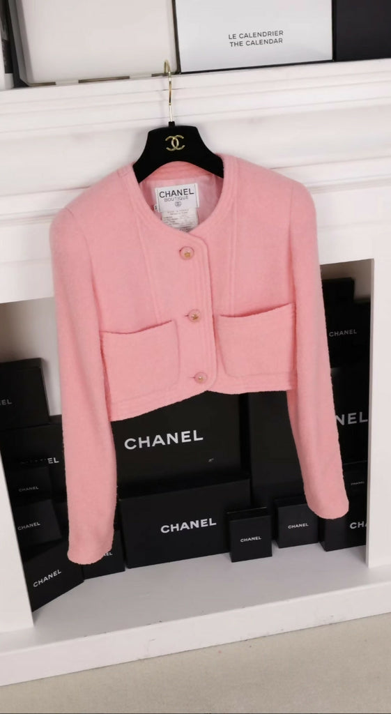 Chanel 1993 pink cropped jacket & top