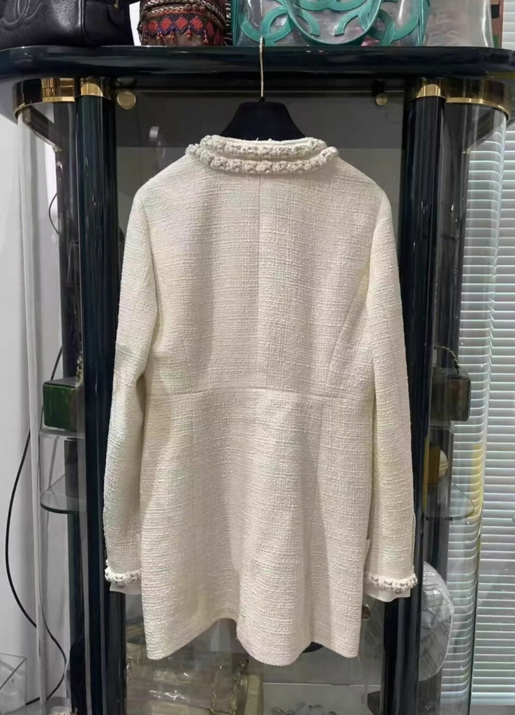 Chanel 17A ecru tweed jacket