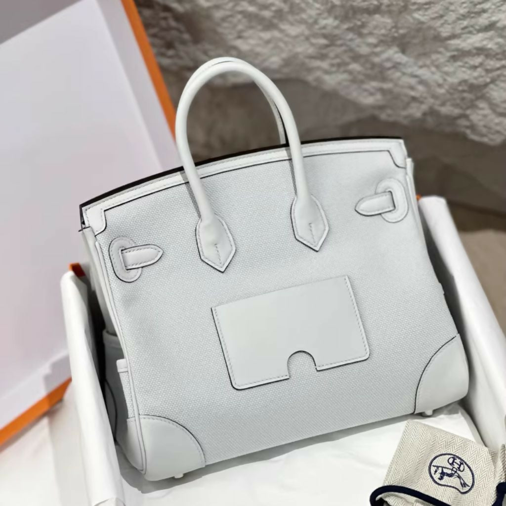 Hermès Birkin Cargo 25 Gris Platine toile palladium hardware