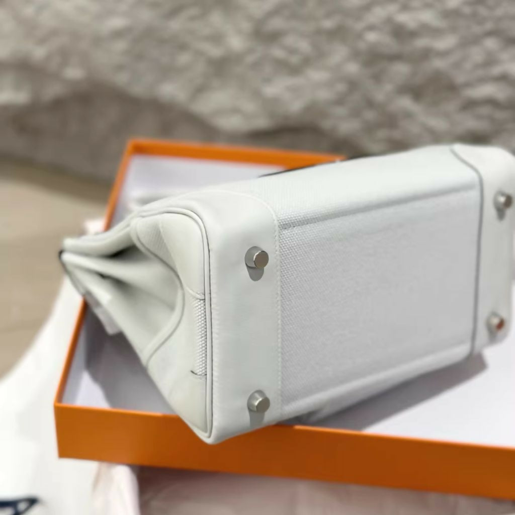 Hermès Birkin Cargo 25 Gris Platine toile palladium hardware