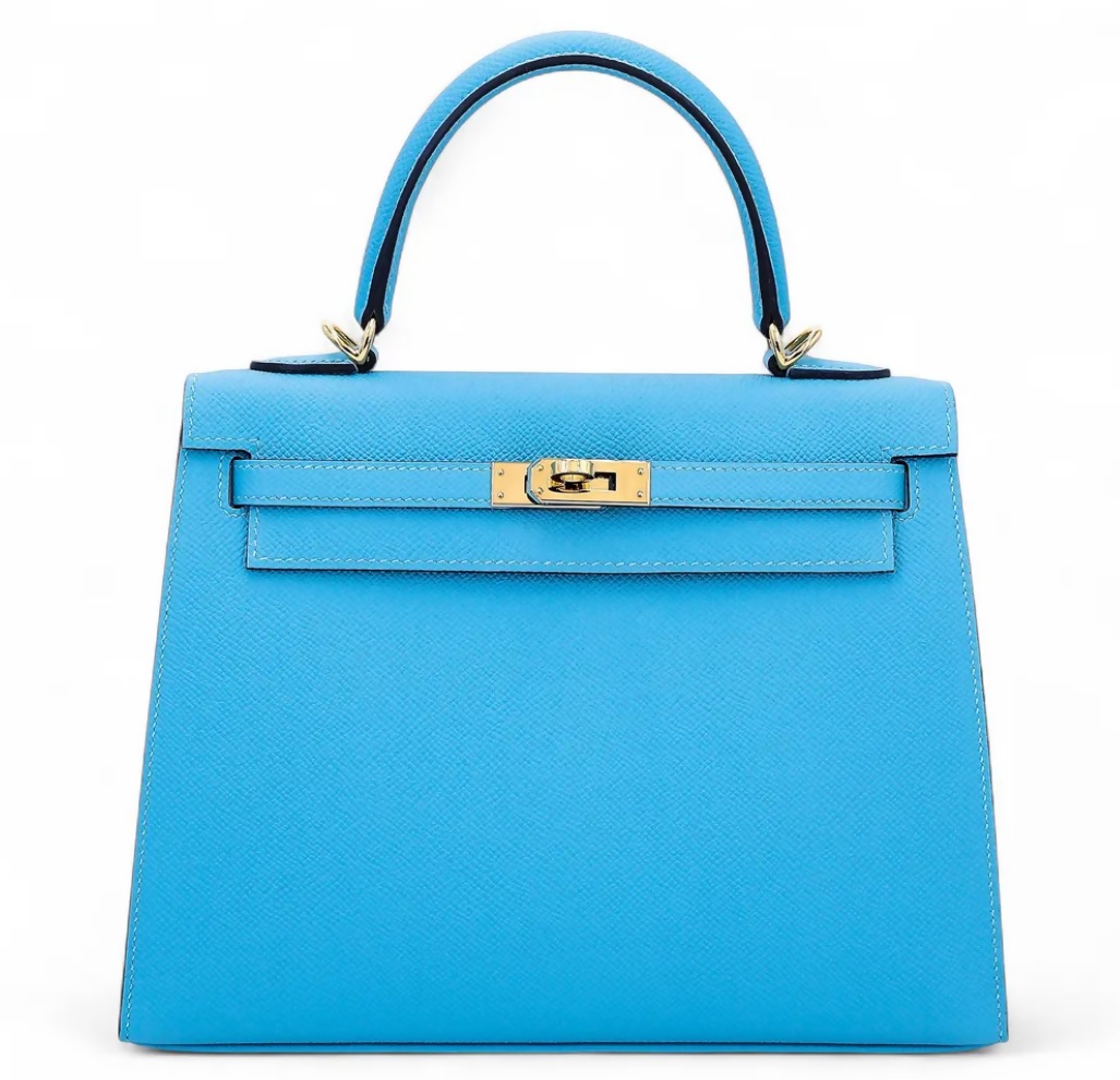 HERMÈS Kelly 25 Sellier Bleu du Nord Epsom Leather Gold Hardware