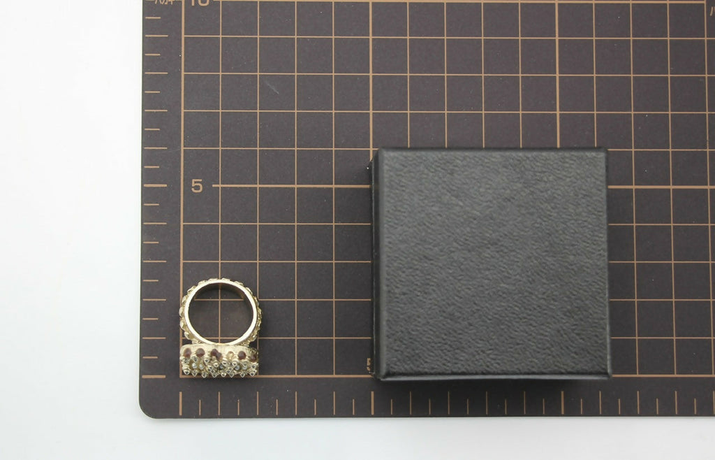 Chanel A12A Metal Imitation Pearl Maroon CoCo Mark Ring