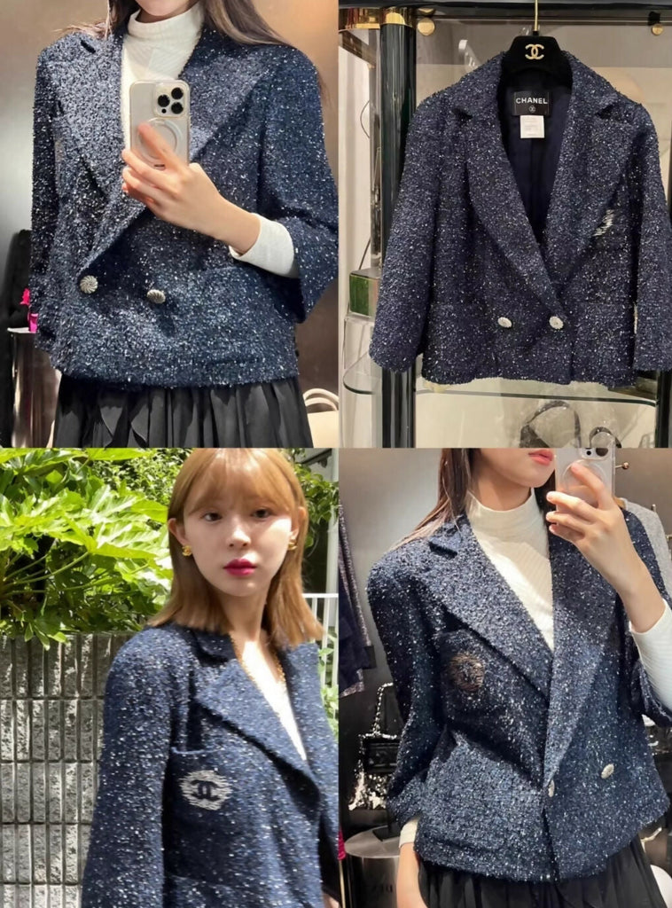 Chanel 12P Blue Silver Jacket