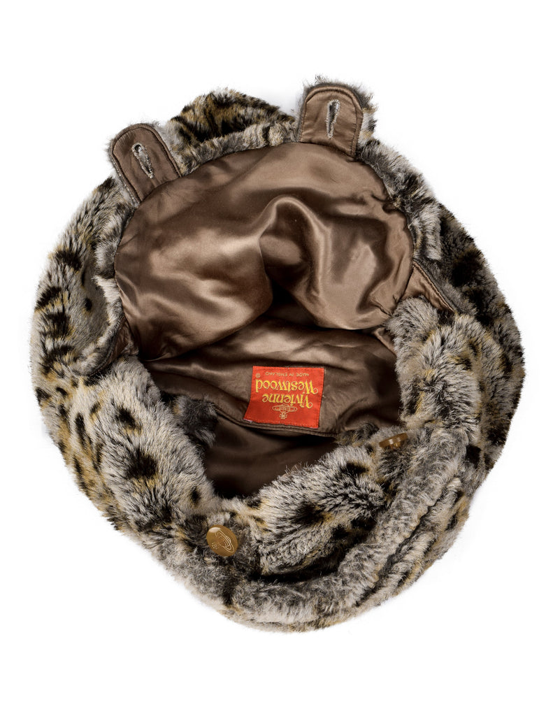 Vivienne Westwood Vintage AW 1989 Soft Round Leopard Faux Fur Handbag