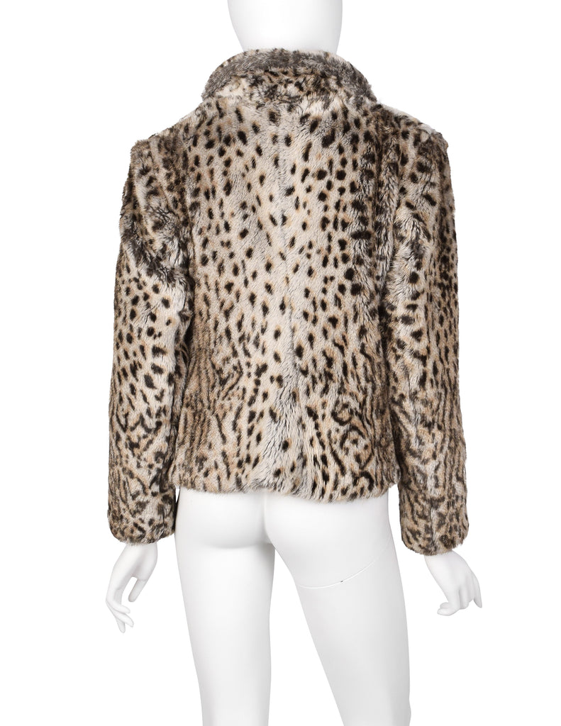 Vivienne Westwood Vintage AW 1989 Leopard Cropped Faux Fur Jacket