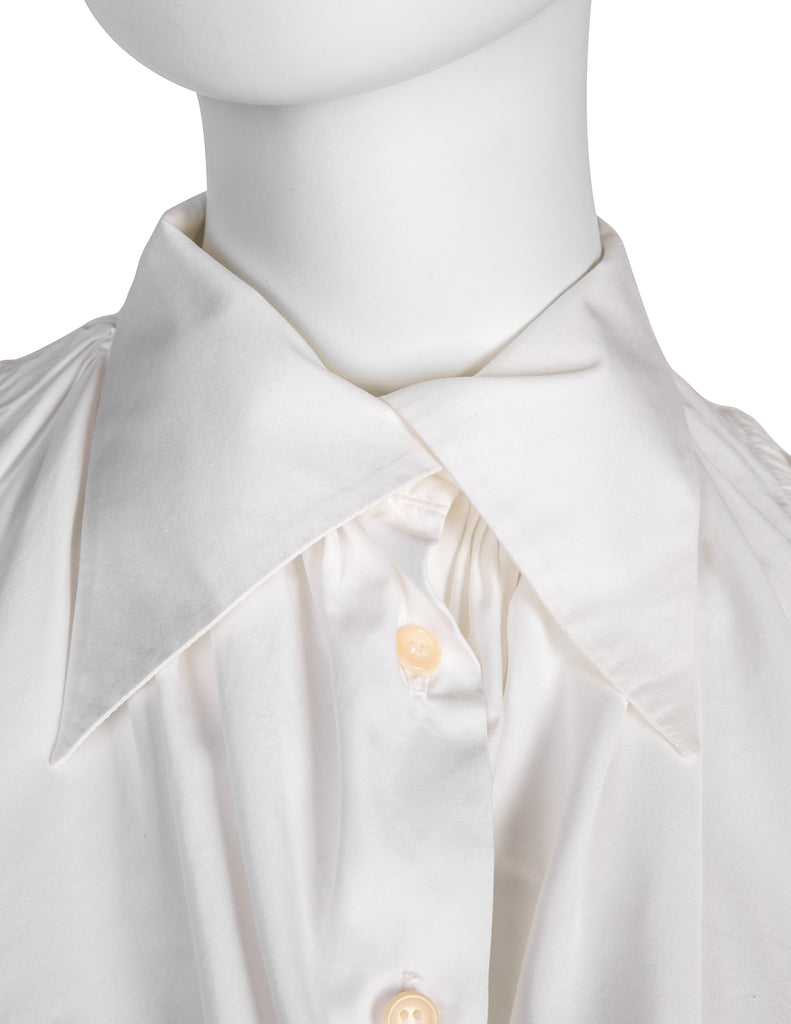 Vivienne Westwood Vintage Early 1990s White Draping Front Top