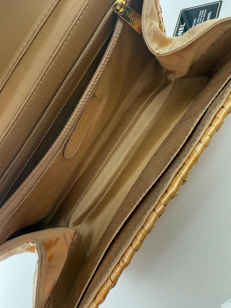 Chanel Vintage Wicker Rattan Flap Bag