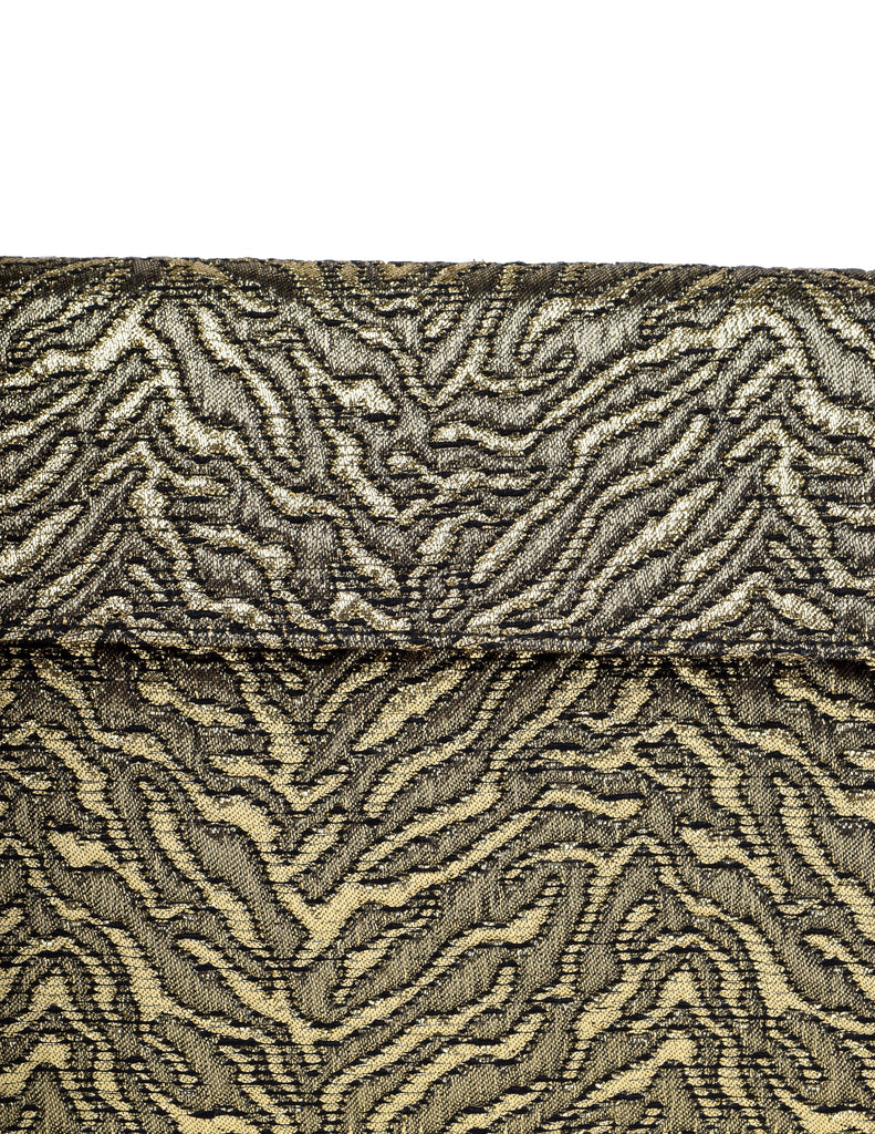 Yves Saint Laurent Vintage AW 1986 Quilted Blackened Gold Lurex Clutch Bag