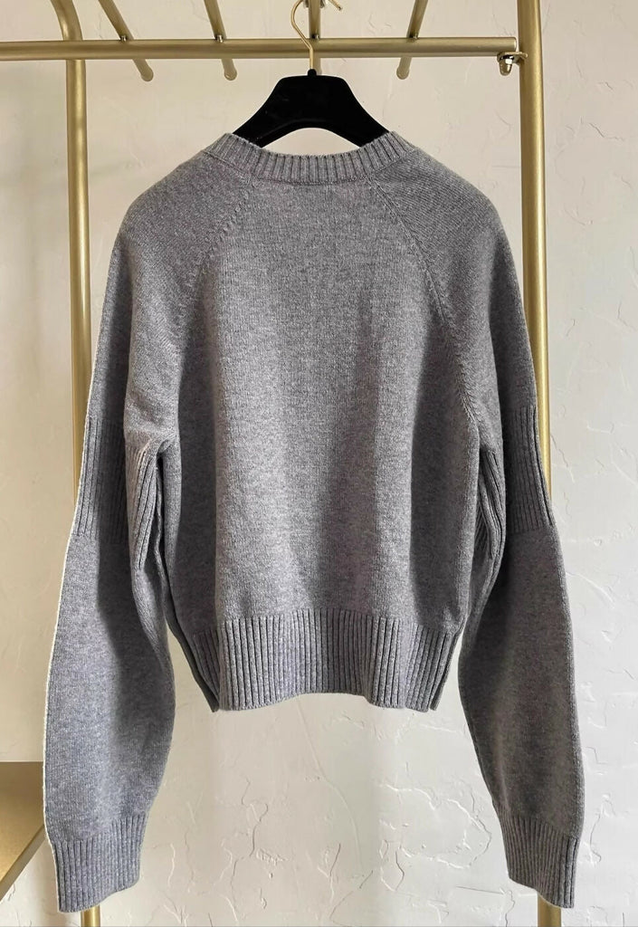 Chanel 24p Gray Cashmere Sweater