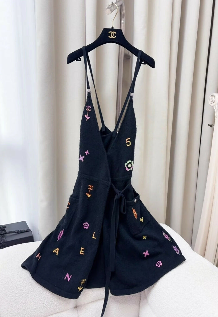 Chanel 22P black towel dress
