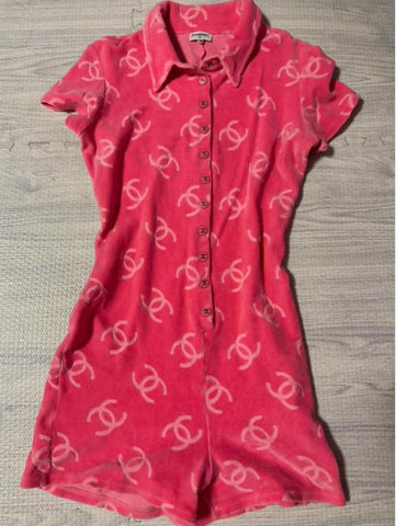 Ultra-Rare Chanel 1996 Velour Playsuit