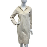 Max Mara Long Sleeve Hooded Dress with Slit Pocket